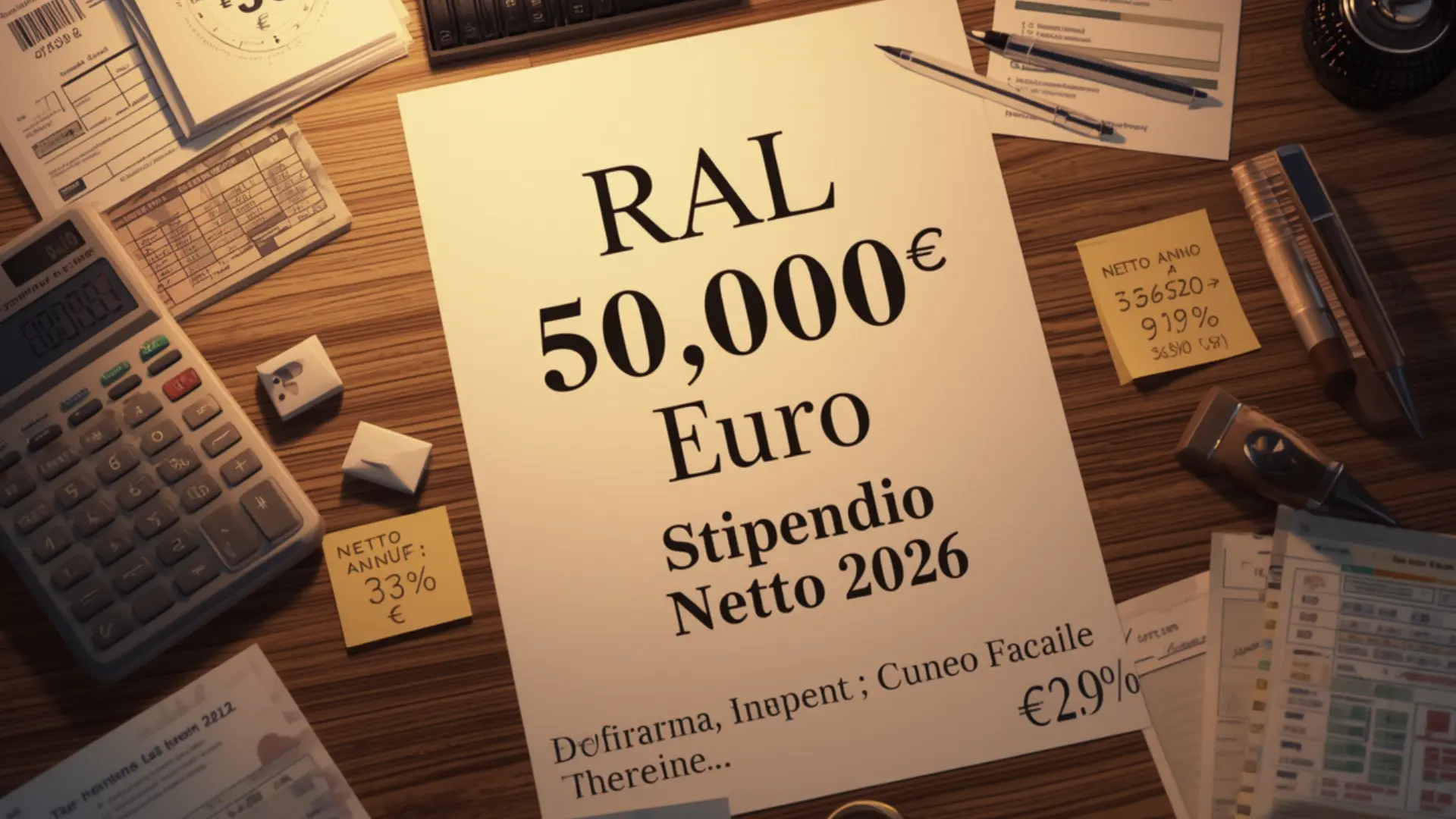 RAL 50.000 Euro Stipendio Netto 2026