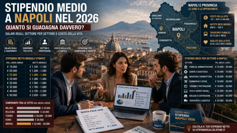 Stipendio Medio Napoli 2026: Netto per Settore e Costo Vita