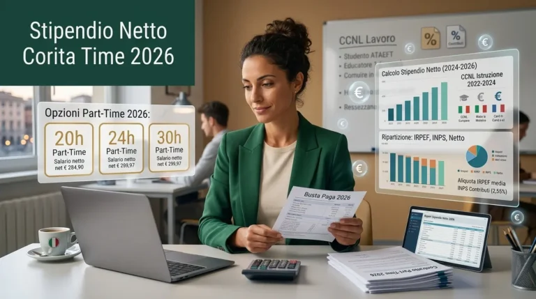 Stipendio Netto Part-Time 2026